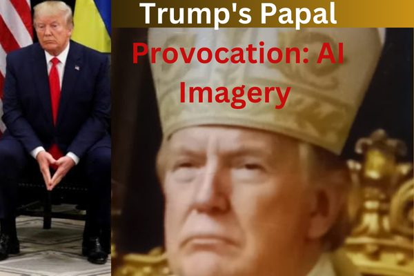 Trump's Papal Provocation, AI-generated photo of Trump 