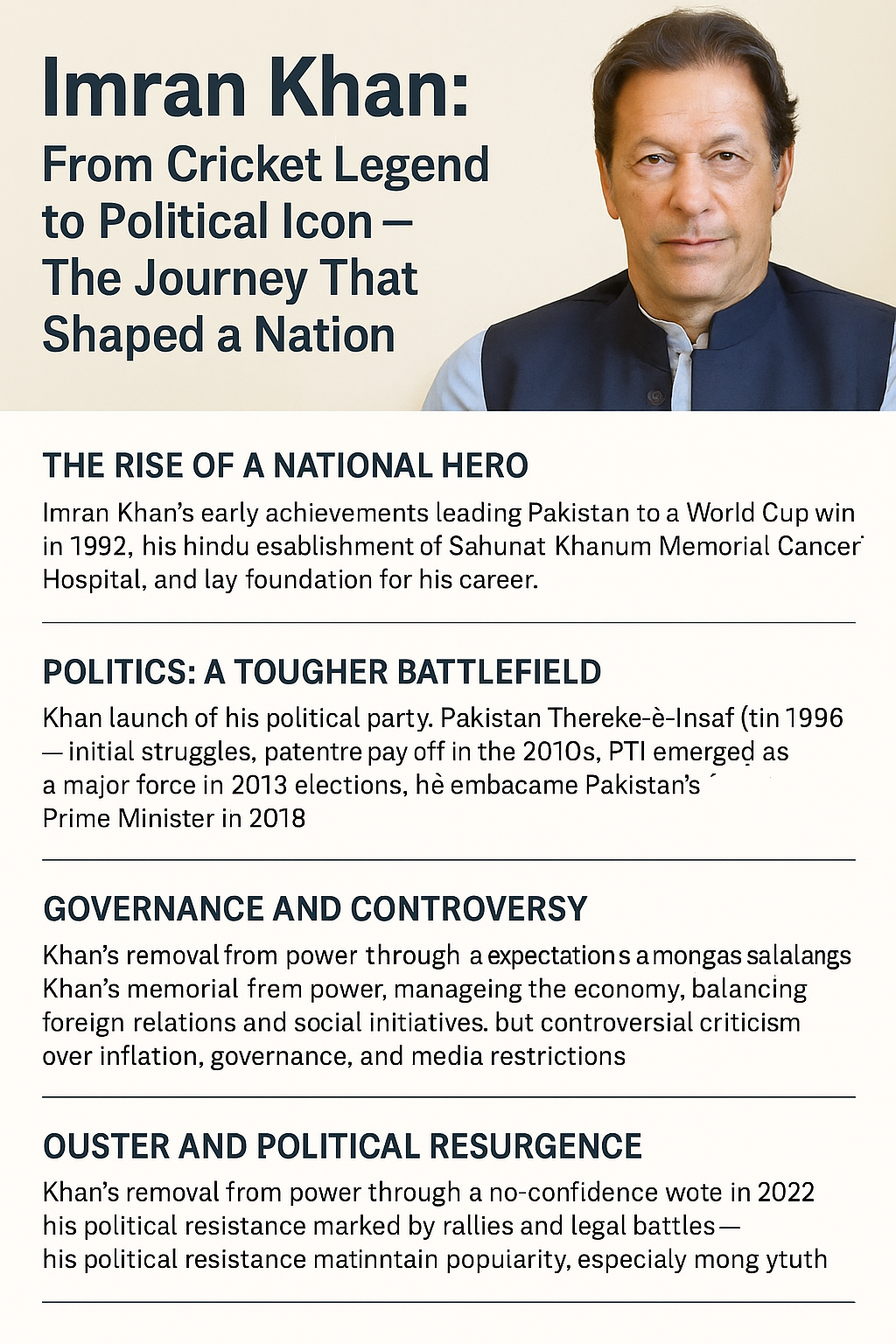 Imran Khan: From Cricket Legend to Political Icon