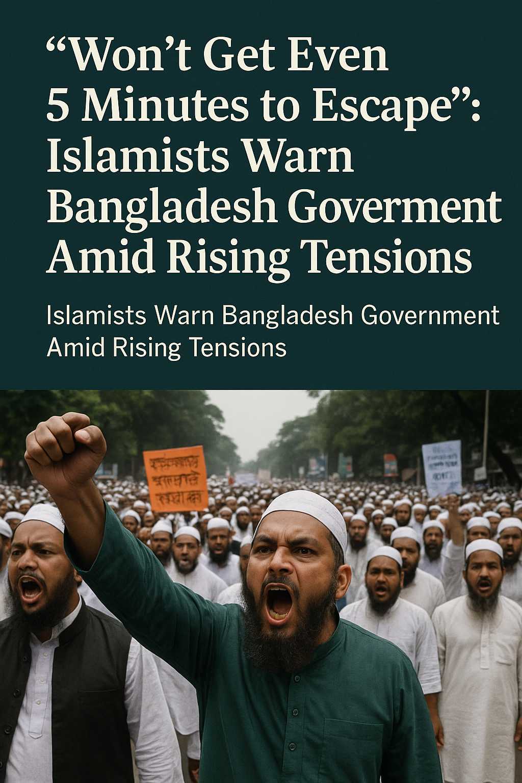 Bangladesh on Edge: Islamists Threaten Swift Action
