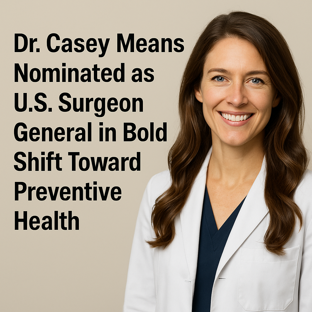 Dr. Casey Means Nominated as U.S. Surgeon General
